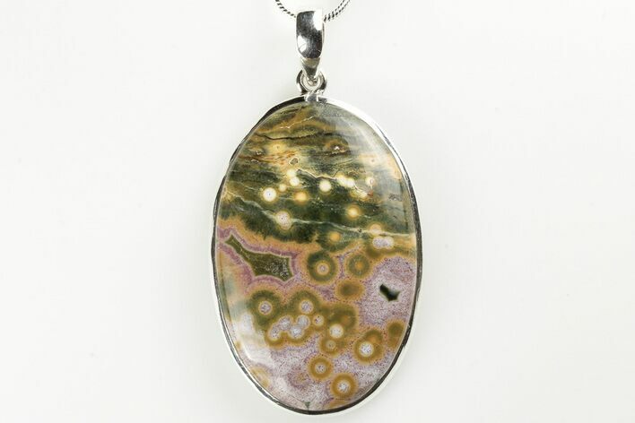Ocean Jasper Pendant (Necklace) - Sterling Silver #192315
